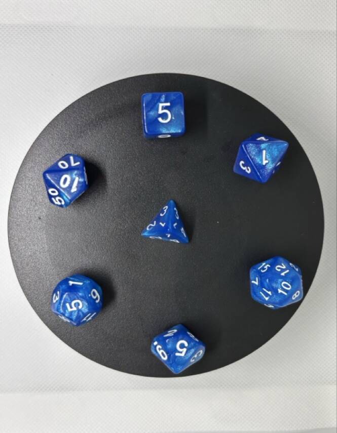 DND FRP 7’li Zar Seti – Sedefli Mavi | Dungeons & Dragons Masaüstü RPG Oyun Zarı Seti - 4