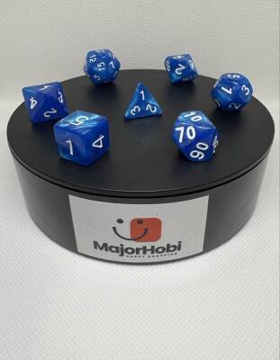 DND FRP 7’li Zar Seti – Sedefli Mavi | Dungeons & Dragons Masaüstü RPG Oyun Zarı Seti
