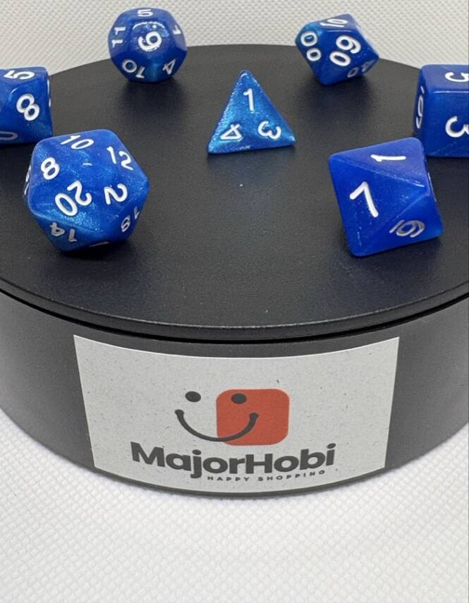DND FRP 7’li Zar Seti – Sedefli Mavi | Dungeons & Dragons Masaüstü RPG Oyun Zarı Seti - 3