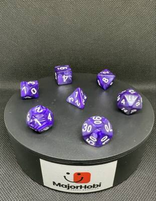 DND FRP 7’li Zar Seti – Sedefli Mor | Dungeons & Dragons Masaüstü RPG Oyun Zarı Seti - 3