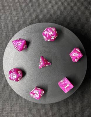 DND FRP 7’li Zar Seti – Sedefli Mor | Dungeons & Dragons Masaüstü RPG Oyun Zarı Seti - 2