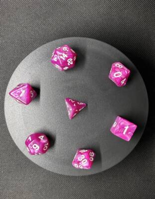 DND FRP 7’li Zar Seti – Sedefli Mor | Dungeons & Dragons Masaüstü RPG Oyun Zarı Seti - 4