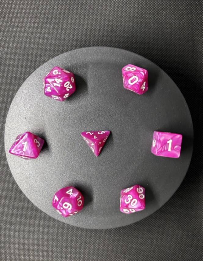 DND FRP 7’li Zar Seti – Sedefli Mor | Dungeons & Dragons Masaüstü RPG Oyun Zarı Seti - 7