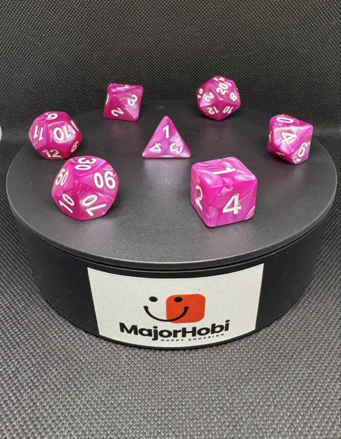 DND FRP 7’li Zar Seti – Sedefli Mor | Dungeons & Dragons Masaüstü RPG Oyun Zarı Seti - 3