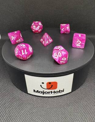 DND FRP 7’li Zar Seti – Sedefli Mor | Dungeons & Dragons Masaüstü RPG Oyun Zarı Seti - 5