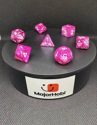 DND FRP 7’li Zar Seti – Sedefli Mor | Dungeons & Dragons Masaüstü RPG Oyun Zarı Seti - 6