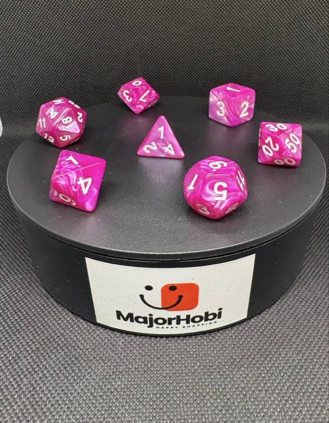 DND FRP 7’li Zar Seti – Sedefli Mor | Dungeons & Dragons Masaüstü RPG Oyun Zarı Seti - 6