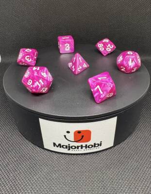 DND FRP 7’li Zar Seti – Sedefli Mor | Dungeons & Dragons Masaüstü RPG Oyun Zarı Seti - 8