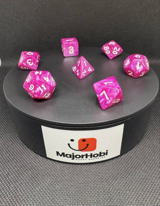 DND FRP 7’li Zar Seti – Sedefli Mor | Dungeons & Dragons Masaüstü RPG Oyun Zarı Seti - 8