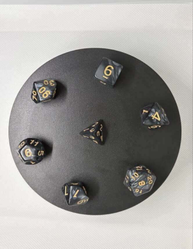 DND FRP 7’li Zar Seti – Sedefli Siyah | Dungeons & Dragons Masaüstü RPG Oyun Zarı Seti - 5