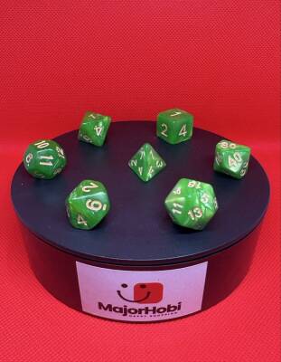 DND FRP 7’li Zar Seti – Sedefli Yeşil | Dungeons & Dragons Masaüstü RPG Oyun Zarı Seti - 5