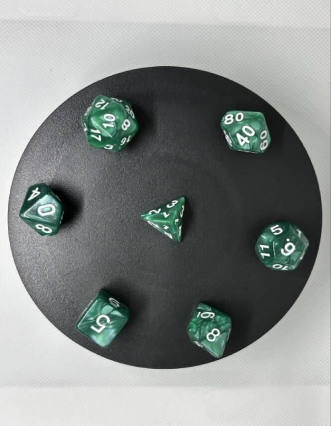 DND FRP 7’li Zar Seti – Sedefli Yeşil | Dungeons & Dragons Masaüstü RPG Oyun Zarı Seti - 3
