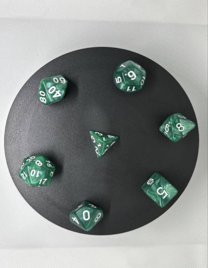 DND FRP 7’li Zar Seti – Sedefli Yeşil | Dungeons & Dragons Masaüstü RPG Oyun Zarı Seti - 7