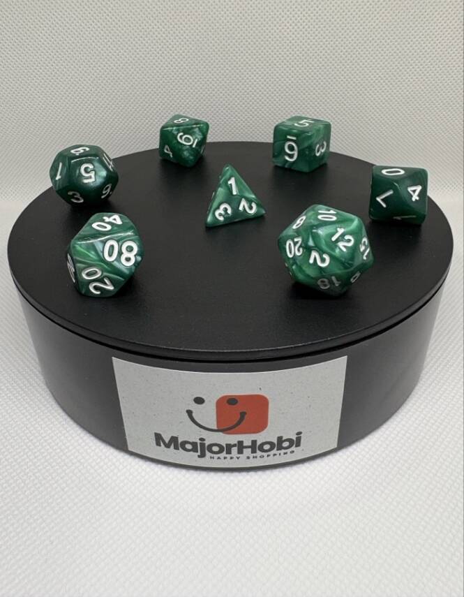 DND FRP 7’li Zar Seti – Sedefli Yeşil | Dungeons & Dragons Masaüstü RPG Oyun Zarı Seti - 4