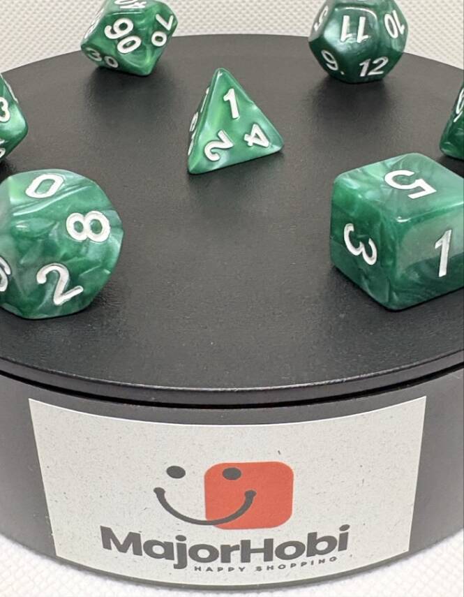 DND FRP 7’li Zar Seti – Sedefli Yeşil | Dungeons & Dragons Masaüstü RPG Oyun Zarı Seti - 2