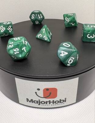 DND FRP 7’li Zar Seti – Sedefli Yeşil | Dungeons & Dragons Masaüstü RPG Oyun Zarı Seti - 6