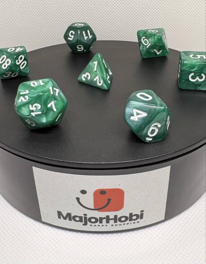 DND FRP 7’li Zar Seti – Sedefli Yeşil | Dungeons & Dragons Masaüstü RPG Oyun Zarı Seti - 6