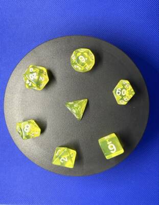 DND FRP 7’li Zar Seti – Şeffaf Açık Yeşil | Dungeons & Dragons Masaüstü RPG Oyun Zarı Seti - 5