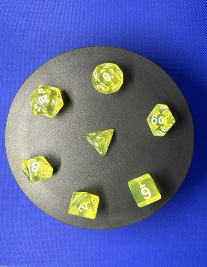 DND FRP 7’li Zar Seti – Şeffaf Açık Yeşil | Dungeons & Dragons Masaüstü RPG Oyun Zarı Seti - 5