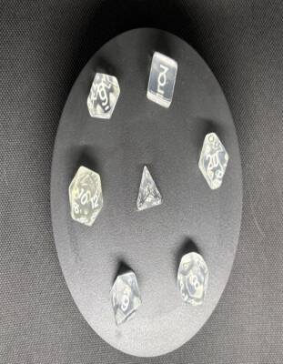 DND FRP 7’li Zar Seti – Şeffaf | Dungeons & Dragons Masaüstü RPG Oyun Zarı Seti - 2