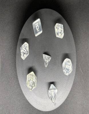 DND FRP 7’li Zar Seti – Şeffaf | Dungeons & Dragons Masaüstü RPG Oyun Zarı Seti - 5