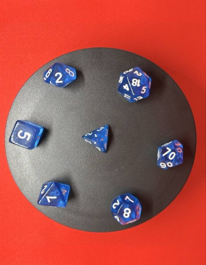 DND FRP 7’li Zar Seti – Şeffaf Mavi | Dungeons & Dragons Masaüstü RPG Oyun Zarı Seti - 2