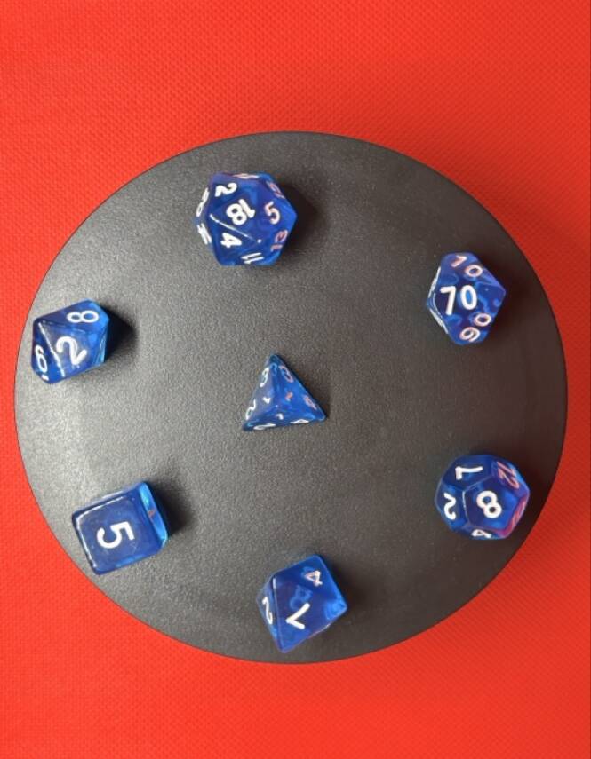DND FRP 7’li Zar Seti – Şeffaf Mavi | Dungeons & Dragons Masaüstü RPG Oyun Zarı Seti - 5