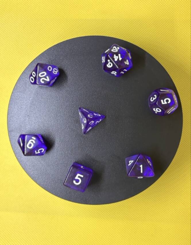 DND FRP 7’li Zar Seti – Şeffaf Mor | Dungeons & Dragons Masaüstü RPG Oyun Zarı Seti - 2