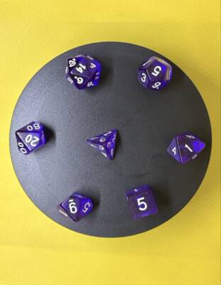 DND FRP 7’li Zar Seti – Şeffaf Mor | Dungeons & Dragons Masaüstü RPG Oyun Zarı Seti - 5