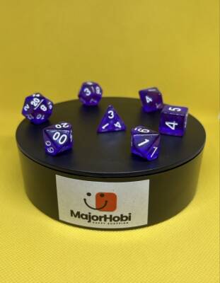 DND FRP 7’li Zar Seti – Şeffaf Mor | Dungeons & Dragons Masaüstü RPG Oyun Zarı Seti - 4