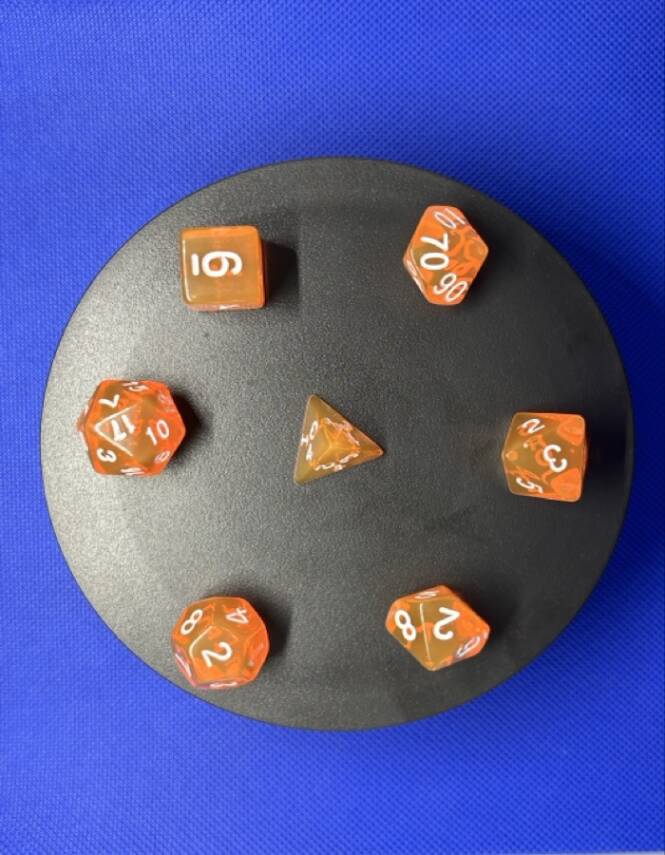 DND FRP 7’li Zar Seti – Şeffaf Turuncu | Dungeons & Dragons Masaüstü RPG Oyun Zarı Seti - 2
