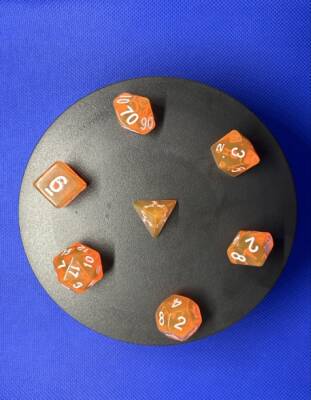 DND FRP 7’li Zar Seti – Şeffaf Turuncu | Dungeons & Dragons Masaüstü RPG Oyun Zarı Seti - 5