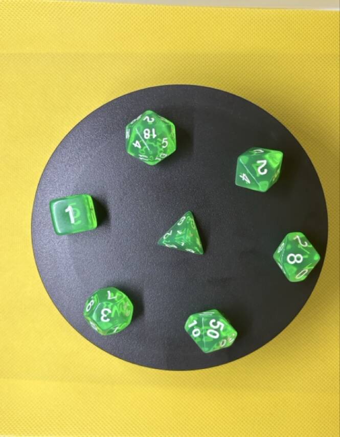 DND FRP 7’li Zar Seti – Şeffaf Yeşil | Dungeons & Dragons Masaüstü RPG Oyun Zarı Seti - 2