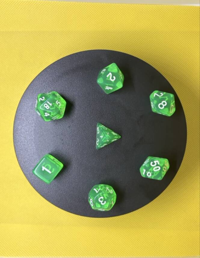 DND FRP 7’li Zar Seti – Şeffaf Yeşil | Dungeons & Dragons Masaüstü RPG Oyun Zarı Seti - 5
