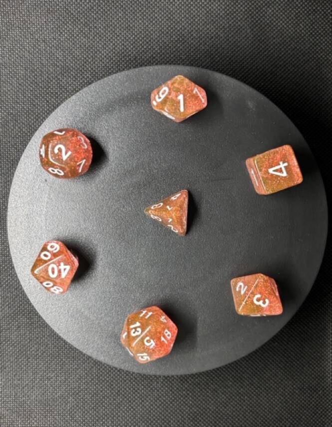 DND FRP 7’li Zar Seti – Simli Yavruağzı | Dungeons & Dragons Masaüstü RPG Oyun Zarı Seti - 2