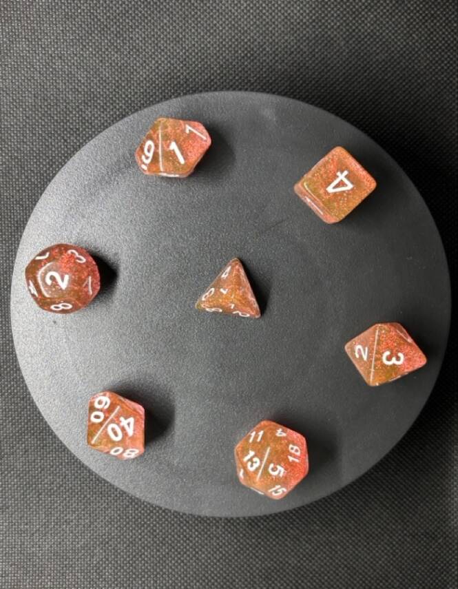 DND FRP 7’li Zar Seti – Simli Yavruağzı | Dungeons & Dragons Masaüstü RPG Oyun Zarı Seti - 4