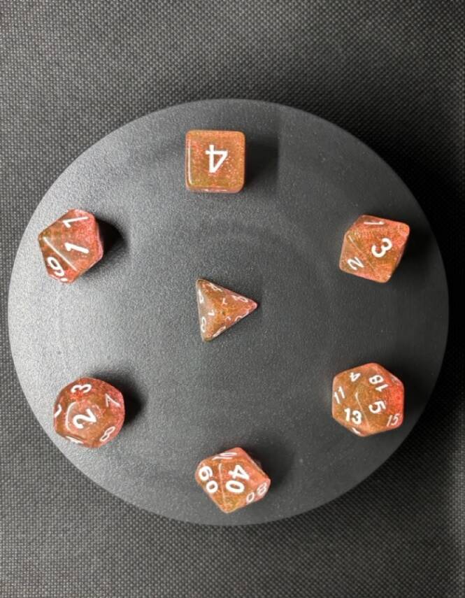 DND FRP 7’li Zar Seti – Simli Yavruağzı | Dungeons & Dragons Masaüstü RPG Oyun Zarı Seti - 7