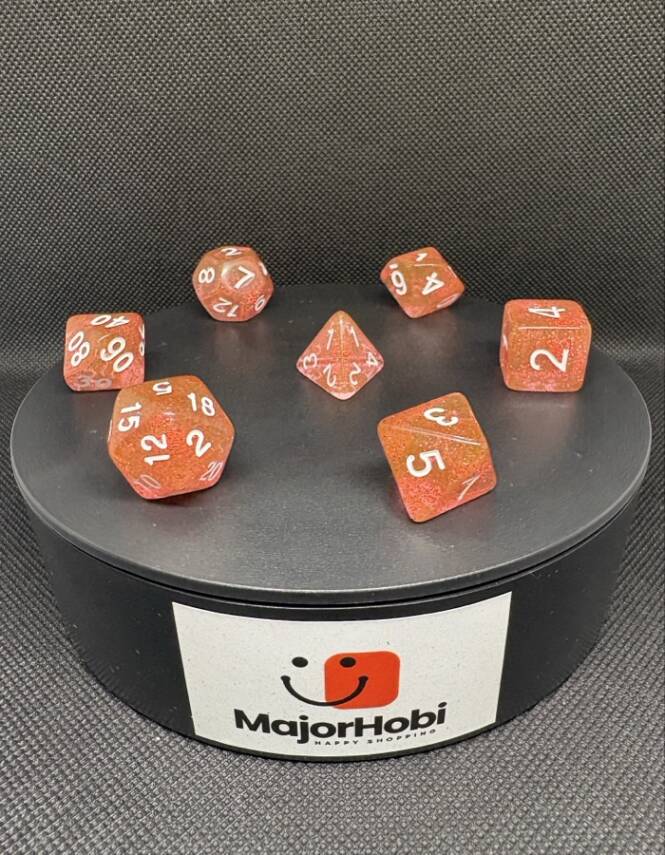 DND FRP 7’li Zar Seti – Simli Yavruağzı | Dungeons & Dragons Masaüstü RPG Oyun Zarı Seti - 1