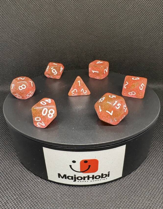 DND FRP 7’li Zar Seti – Simli Yavruağzı | Dungeons & Dragons Masaüstü RPG Oyun Zarı Seti - 3