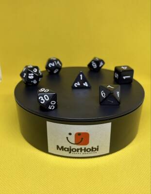 DND FRP 7’li Zar Seti – Siyah | Dungeons & Dragons Masaüstü RPG Oyun Zarı Seti