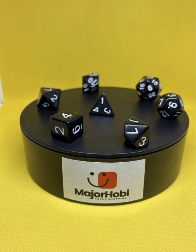 DND FRP 7’li Zar Seti – Siyah | Dungeons & Dragons Masaüstü RPG Oyun Zarı Seti - 7
