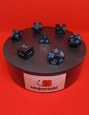 DND FRP 7’li Zar Seti – Siyah Mavi | Dungeons & Dragons Masaüstü RPG Oyun Zarı Seti - 2