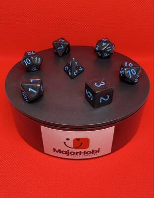 DND FRP 7’li Zar Seti – Siyah Mavi | Dungeons & Dragons Masaüstü RPG Oyun Zarı Seti - 3