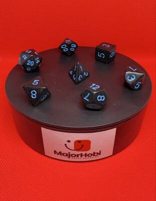 DND FRP 7’li Zar Seti – Siyah Mavi | Dungeons & Dragons Masaüstü RPG Oyun Zarı Seti - 5