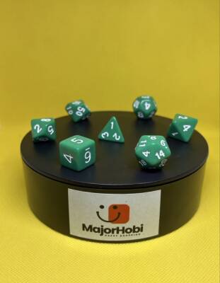 DND FRP 7’li Zar Seti – Yeşil | Dungeons & Dragons Masaüstü RPG Oyun Zarı Seti - 3