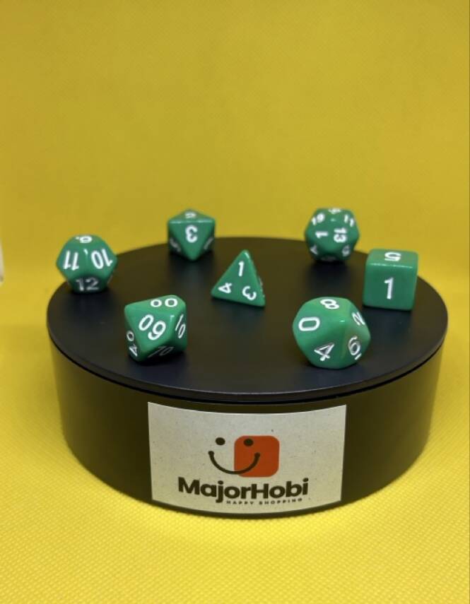 DND FRP 7’li Zar Seti – Yeşil | Dungeons & Dragons Masaüstü RPG Oyun Zarı Seti - 6