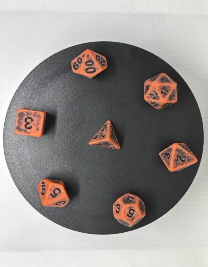 DND FRP 7’li Zar Seti – Yeşil Renk | Dungeons & Dragons Masaüstü RPG Oyun Zarı Seti - 5