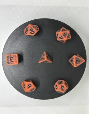 DND FRP 7’li Zar Seti – Yeşil Renk | Dungeons & Dragons Masaüstü RPG Oyun Zarı Seti - 7