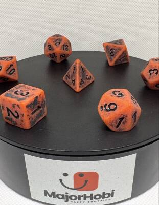 DND FRP 7’li Zar Seti – Yeşil Renk | Dungeons & Dragons Masaüstü RPG Oyun Zarı Seti - 6