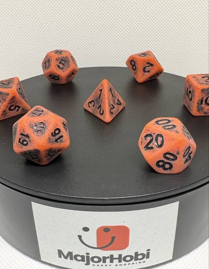 DND FRP 7’li Zar Seti – Yeşil Renk | Dungeons & Dragons Masaüstü RPG Oyun Zarı Seti - 2